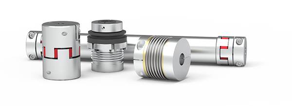 4 types of servo couplings: Elastomer, Bellows, Distance (Shaft), and Safety